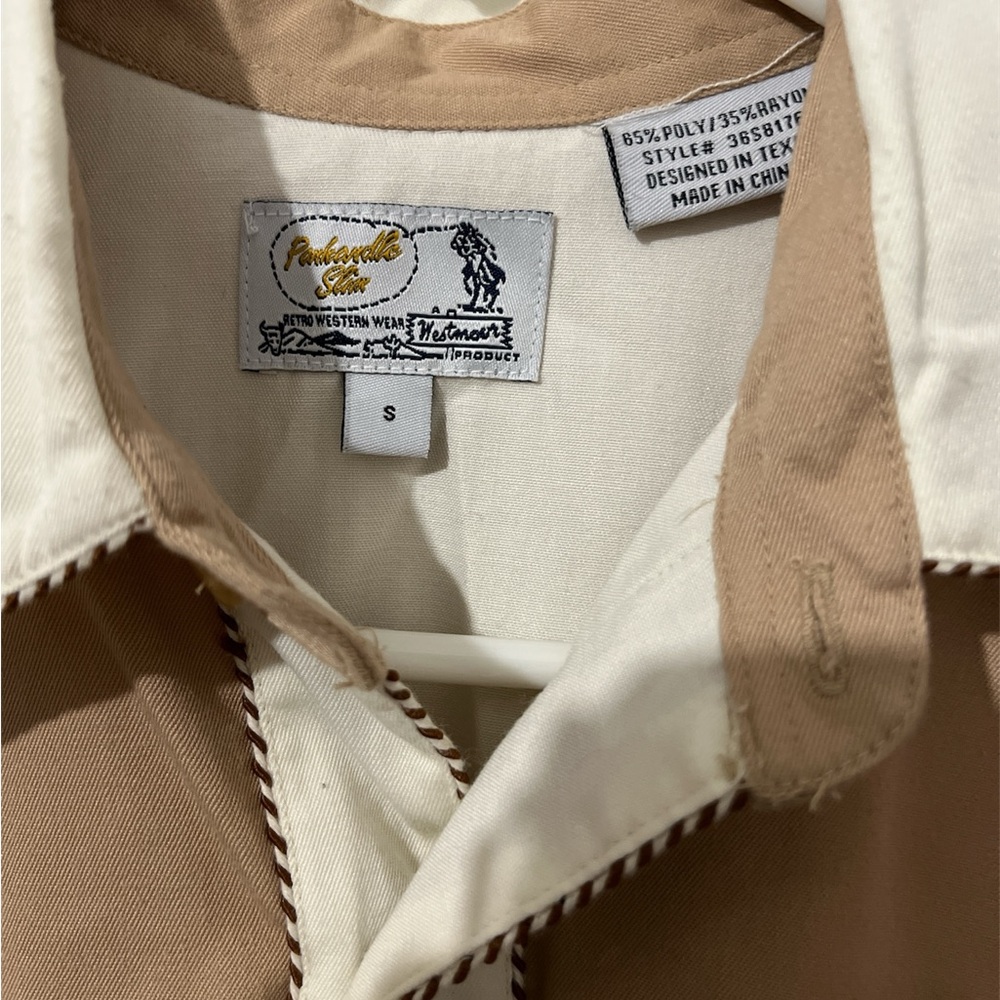 Panhandle Slim Cream and Tan Western Shirt - Picture 2 of 8